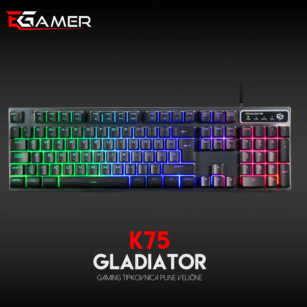 GLADIATOR K75 Gaming Tipkovnica HR layout | gaming-tipkovnice | EGamer.hr