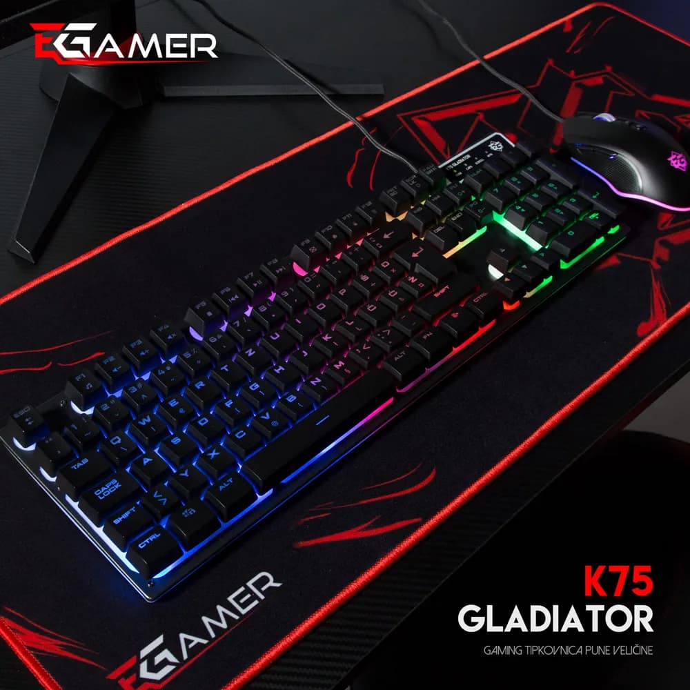 GLADIATOR K75 Gaming Tipkovnica HR layout - Slika 2 od 9