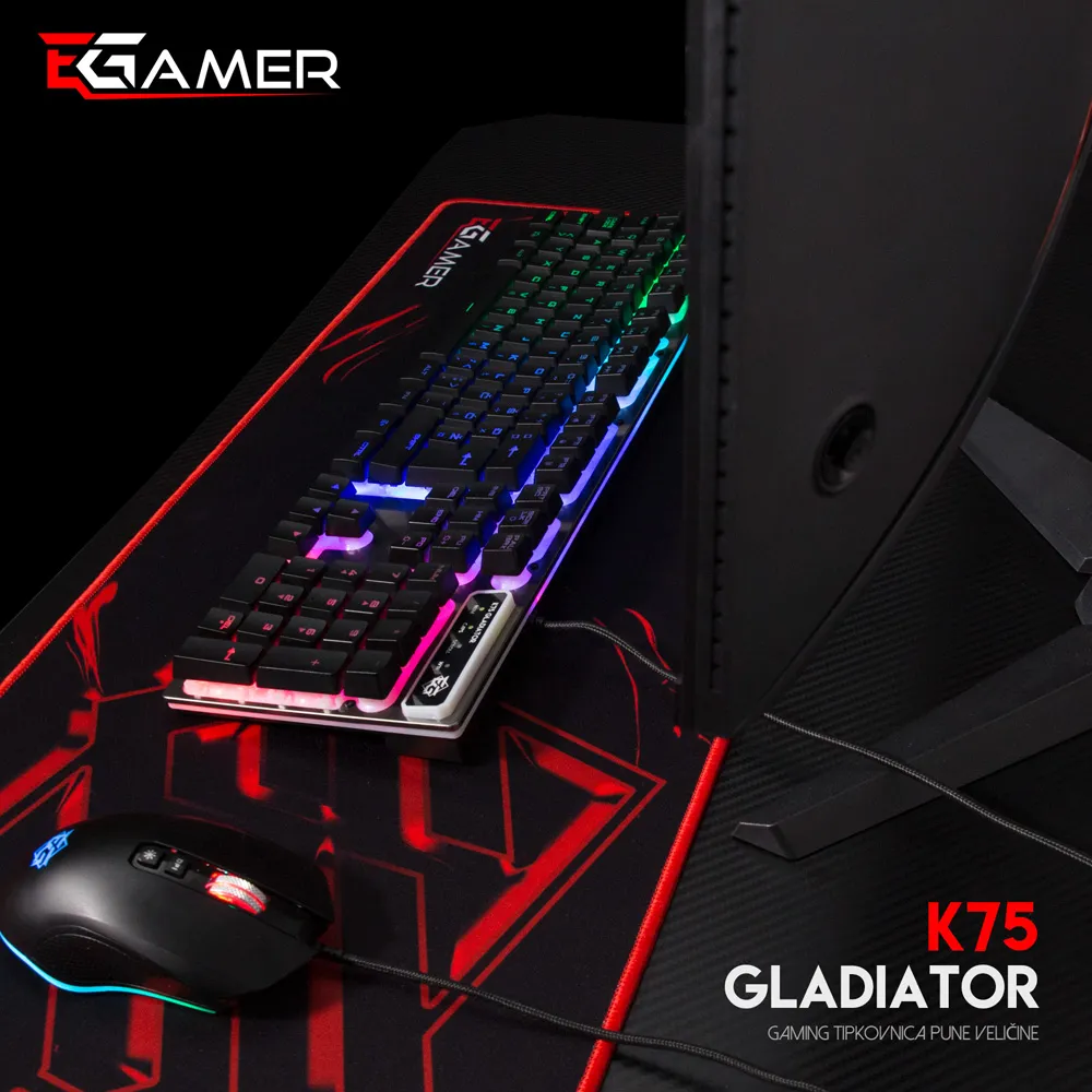 GLADIATOR K75 Gaming Tipkovnica HR layout - Slika 8 od 9