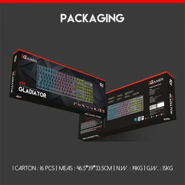 GLADIATOR K75 Gaming Tipkovnica HR layout - Slika 9 od 9