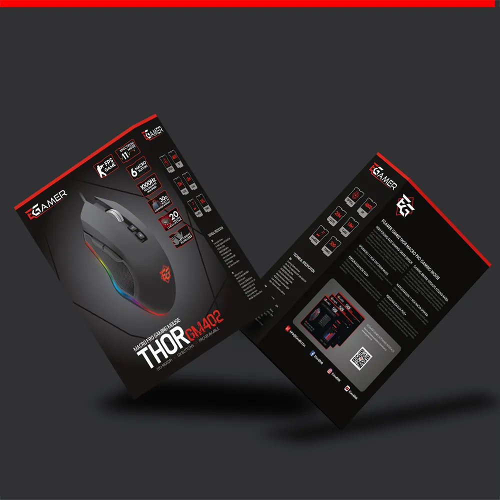 THOR GM402 RGB Pro Gaming Miš 4800dpi - Slika 12 od 15
