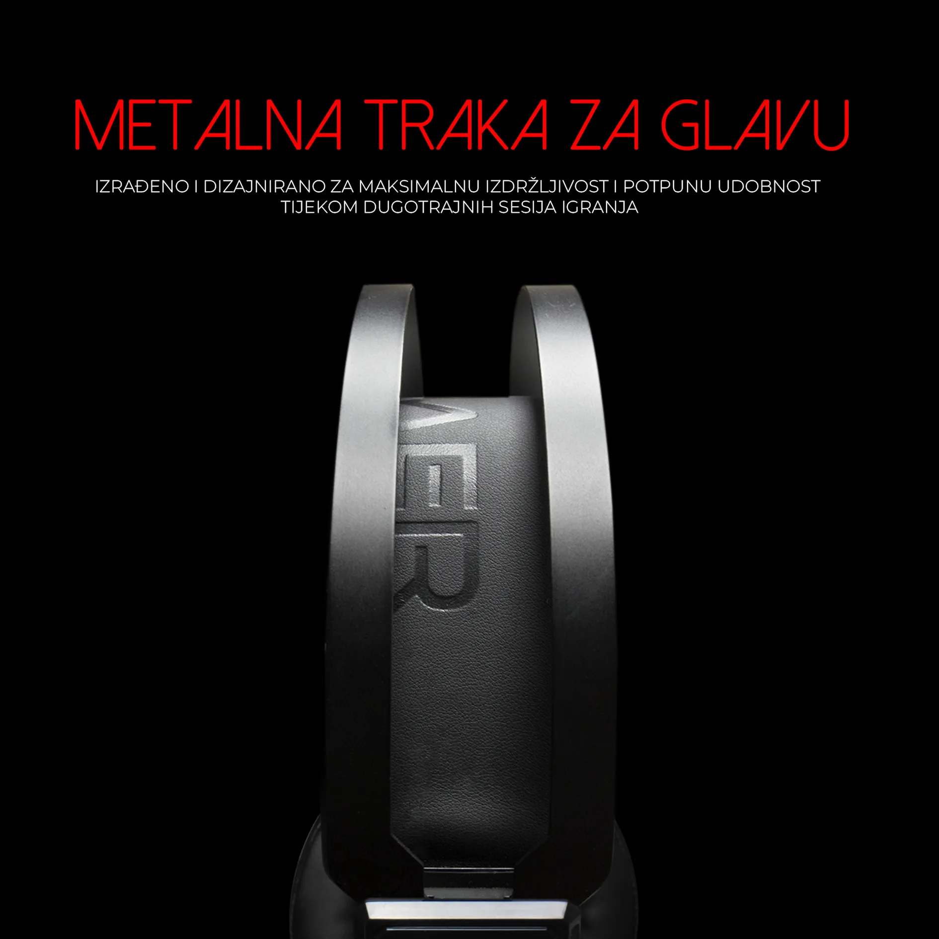 Metalna traka za glavu EGamer SONA HS51 – izdržljiva konstrukcija i udobna podstava za dugotrajne gaming sesije